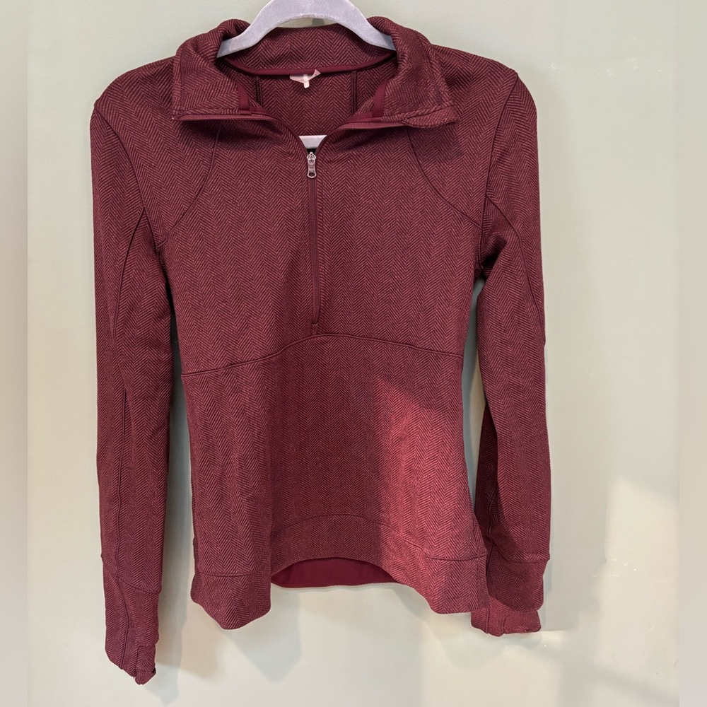 Calia Women's Burgundy Quarter-Zip Top